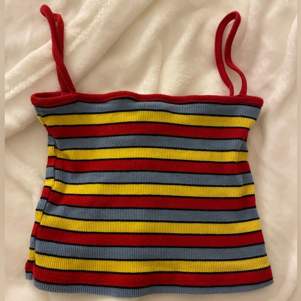 Brandy Melville Stripped Cropped Tank Top